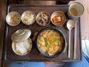【古宮道】総社市の古民家カフェで韓国式ランチ♪一番人気の「味噌チゲ」と和パフェも気になる〜！！