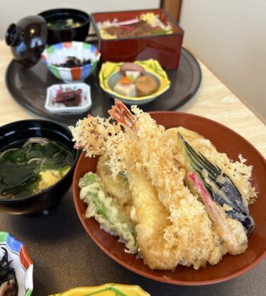 【さざん花】庭瀬で気になっていた日本料理屋の個室で食べるコスパ鰻＆天丼ランチ。