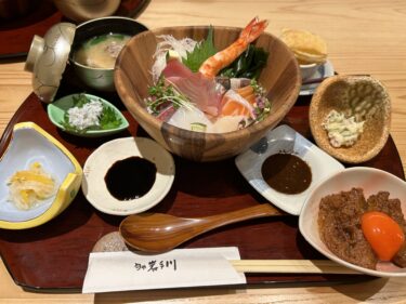 【旬や 岩手川 】岡山駅徒歩5分の海鮮料理店で、映えすぎる海鮮丼ランチを堪能！